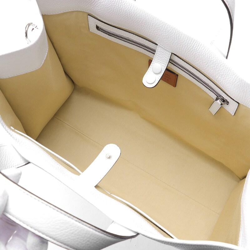 Fortu milano / フォルツミラノ グレインカーフレザー2WAYトートバッグ(ETTORE BAG 2 strap) （ホワイト）の画像