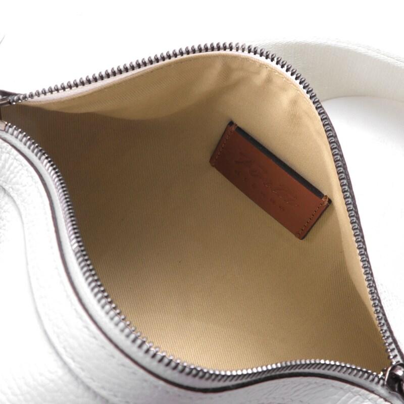 Fortu milano / フォルツミラノ グレインカーフレザーバレル型ショルダーバッグ(LA LINA BAG) （ホワイト）の画像