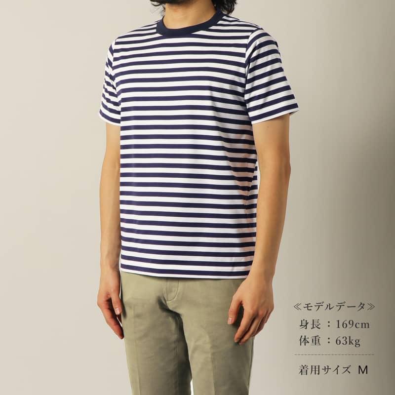gim GIM / ジムウルティマコットンボーダー柄半袖クルーネックT gim GIM / ジムウルティマコットンボーダー柄半袖クルーネックT