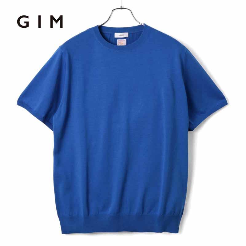 gim（ジム） シーアイランドコットン18G半袖クルーネックニット