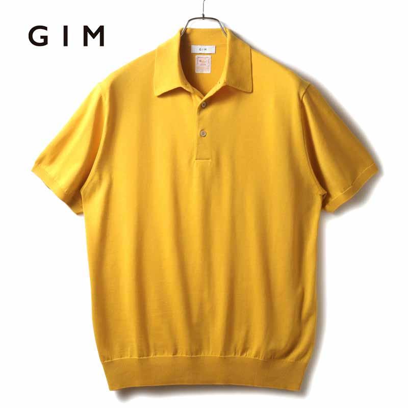 gim（ジム） シーアイランドコットン18G半袖ニットポロシャツ （サン