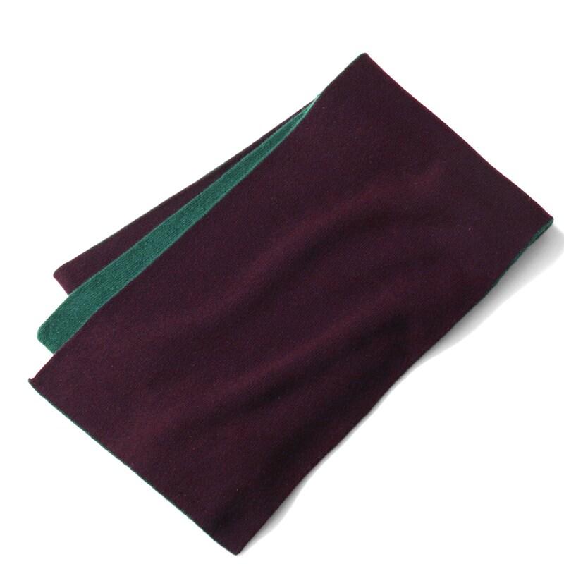GIM 10Gカシミア100%ダブルフェイスマフラー【美品】 gim（ジム） カシミヤ10Gダブルフェイスニットマフラー （ディープ