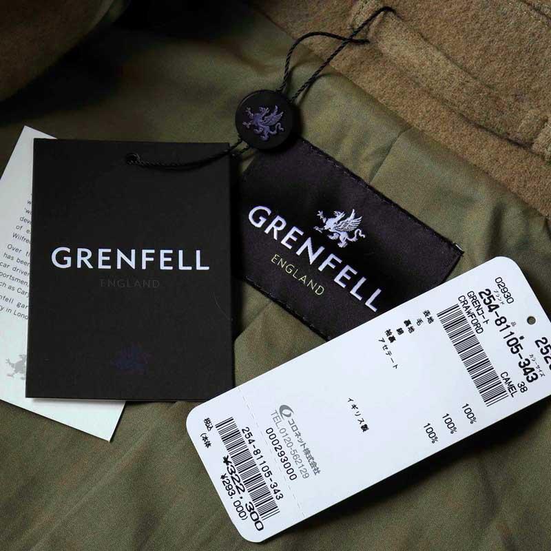 GRENFELL / グレンフェル ウールメルトンビーバーハーフ丈ポロコート(CRAWFORD) （キャメルベージュ）の画像