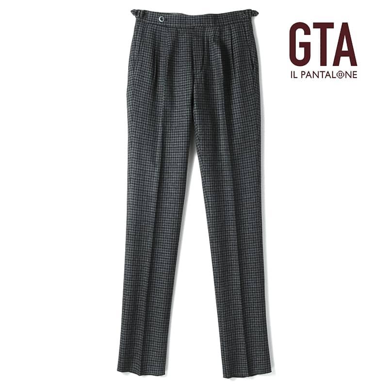 GTA / ジーティーアーウールポリエステルストレッチフランネルチェック 