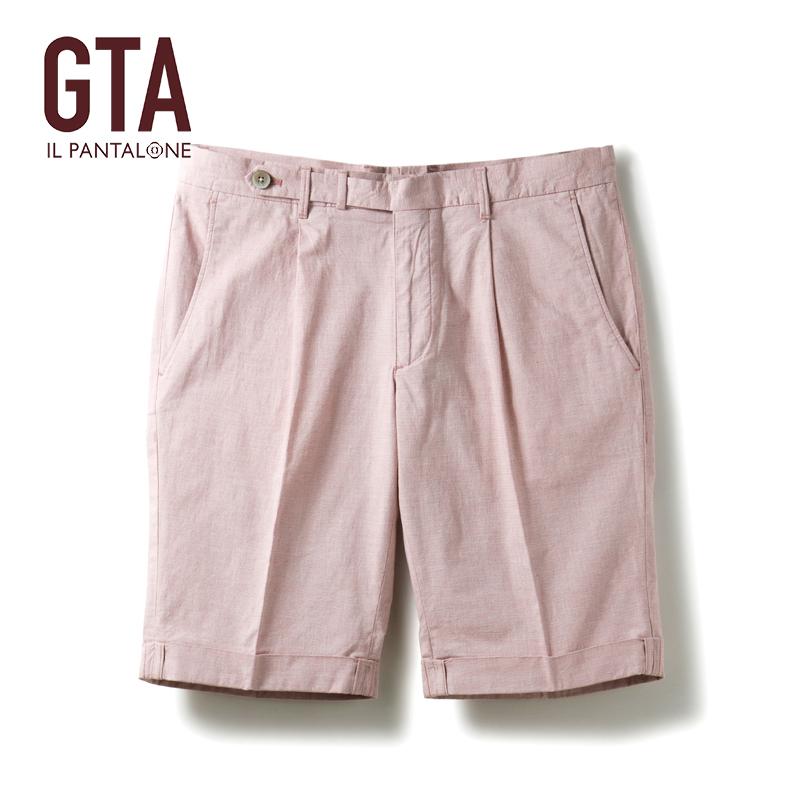 GTA（ジーティーアー） コットンストレッチシャンブレー1プリーツ