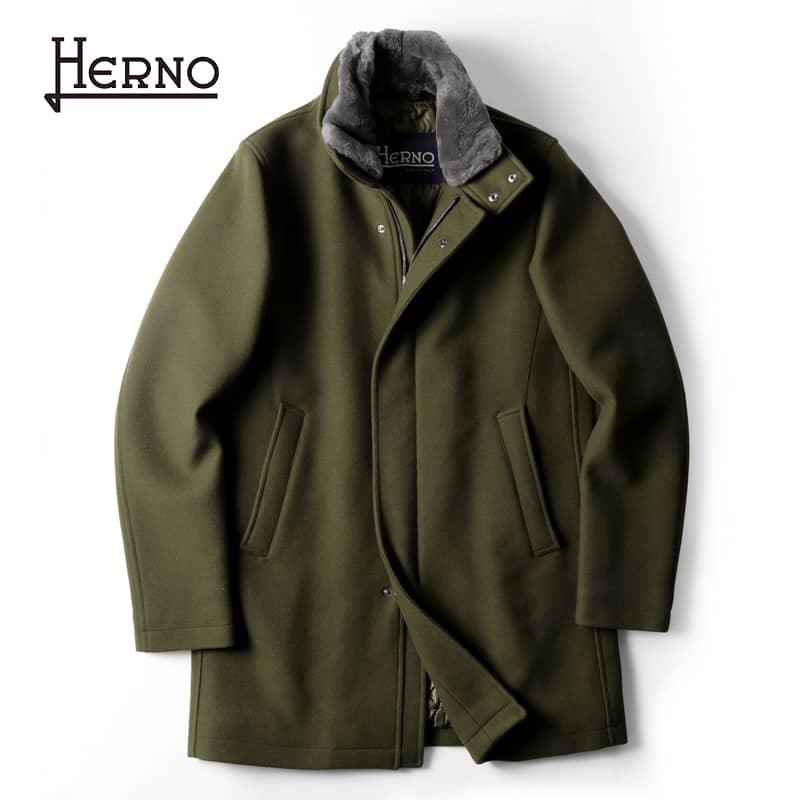 HERNO / ヘルノ ウールナイロンソフトメルトン中綿入りファー HERNO / ヘルノ ウールナイロンソフトメルトン中綿入りファー