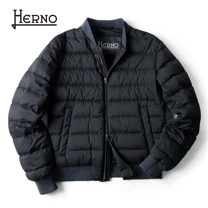 ☆HERNO / ヘルノ 撥水軽量ナイロンボンバーダウンブルゾン 