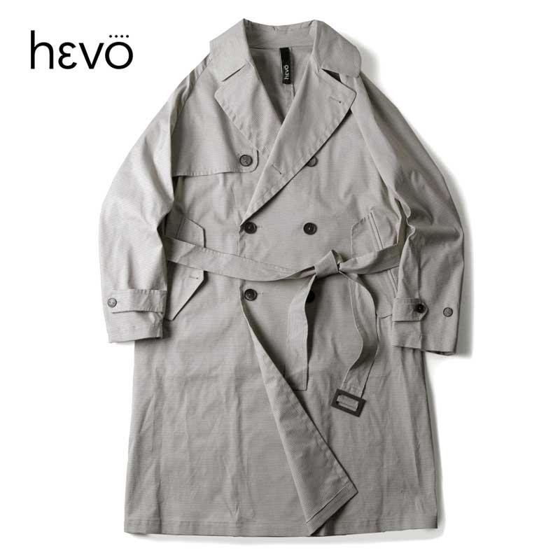 HEVO / イーヴォ 高密度コットンナイロンチェック柄トレンチ HEVO / イーヴォ 高密度コットンナイロンチェック柄トレンチ