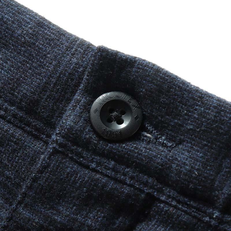 INCOTEX SLACKS / インコテックス スラックス チェック柄ウォッシュドストレッチウールポリスリムパンツ100型/SLIM FIT(17S100/40576) （ネイビー基調）_2