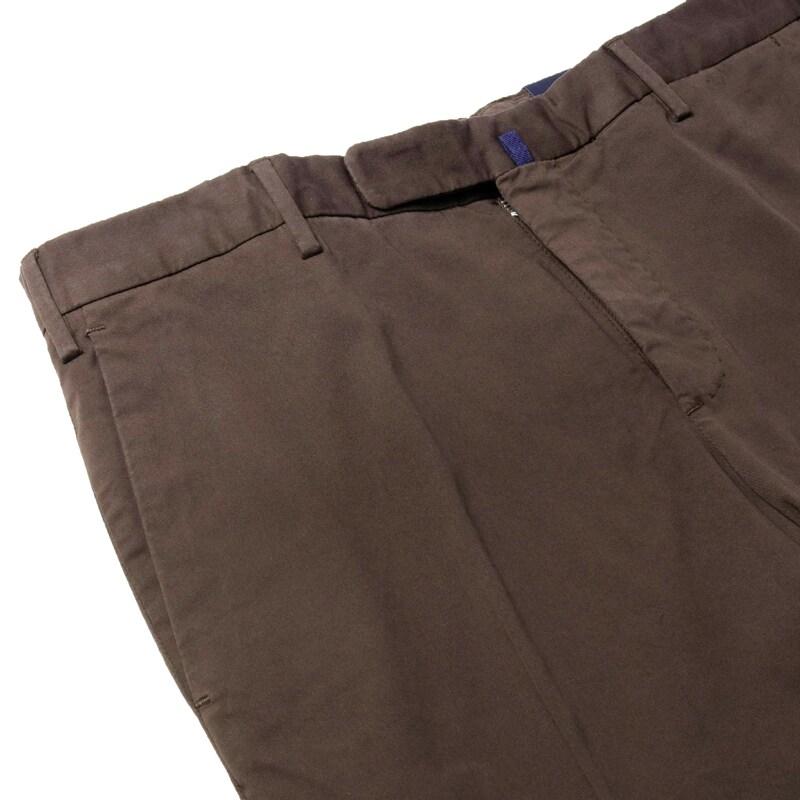 INCOTEX / インコテックス ROYAL BATAVIAガーメントダイコットンストレッチツイルノープリーツパンツ30型/SLIM FIT(1W0030/9098B) （ダークブラウン）の画像
