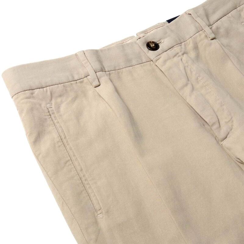 INCOTEX / インコテックス コットンリネンギャバジン1プリーツテーパードパンツ54型/TAPERED FIT(ZX541W/9355B) （ベージュ）の画像