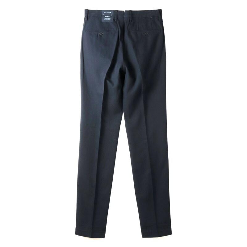 INCOTEX / インコテックス コットンリネンギャバジン1プリーツテーパードパンツ54型/TAPERED FIT(ZX541W/9355B) （ダークネイビー）の画像