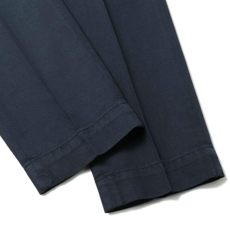 INCOTEX / インコテックス コットンリネンギャバジン1プリーツテーパードパンツ54型/TAPERED FIT(ZX541W/9355B) （ダークネイビー）の画像