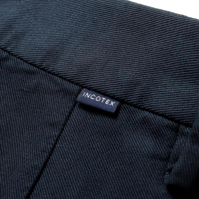 INCOTEX / インコテックス コットンリネンギャバジン1プリーツテーパードパンツ54型/TAPERED FIT(ZX541W/9355B) （ダークネイビー）の画像