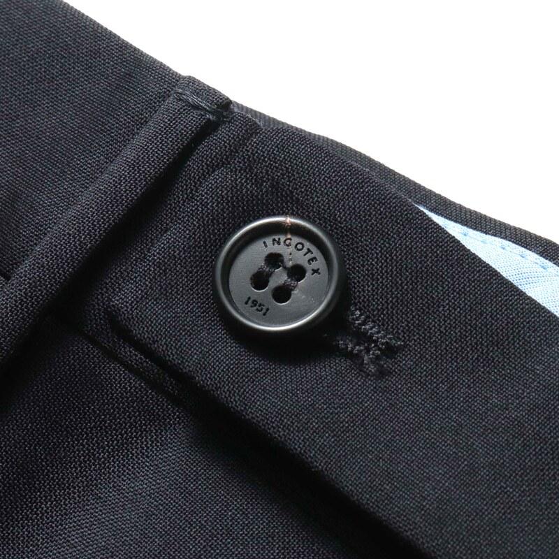INCOTEX / インコテックス Super100'sウールトロピカル1プリーツパンツ31型/SLIM FIT(1T0031/5006B) （ダークネイビー）の画像