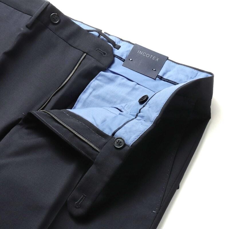 INCOTEX / インコテックス Super100'sウールトロピカル1プリーツパンツ31型/SLIM FIT(1T0031/5006B) （ダークネイビー）の画像