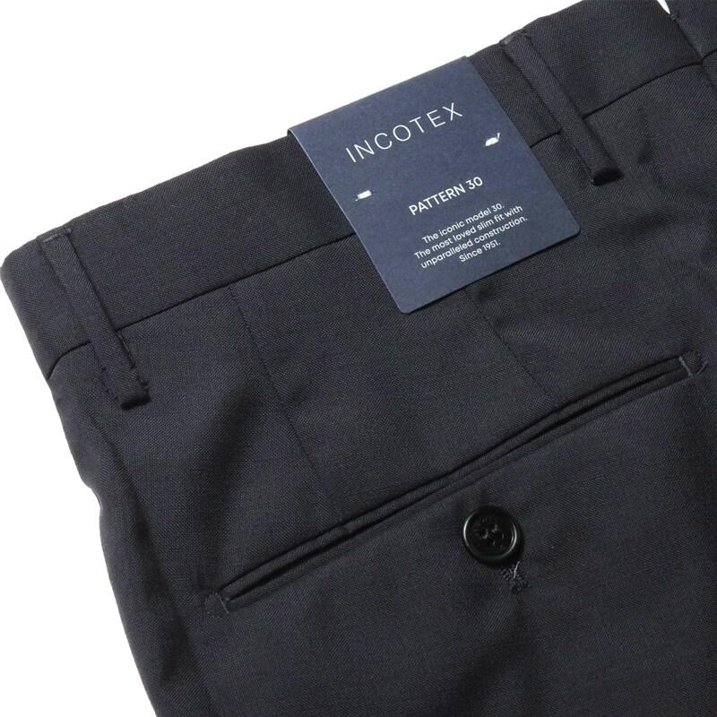 INCOTEX / インコテックス Super100'sウールトロピカル1プリーツパンツ31型/SLIM FIT(1T0031/5006B) （ダークネイビー）の画像