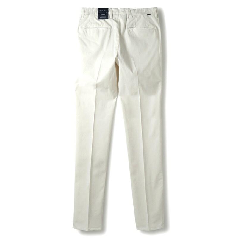 INCOTEX / インコテックス ROYAL BATAVIAガーメントダイコットンストレッチツイルノープリーツパンツ30型/SLIM FIT(1W0030/9098B) （アイボリー）の画像