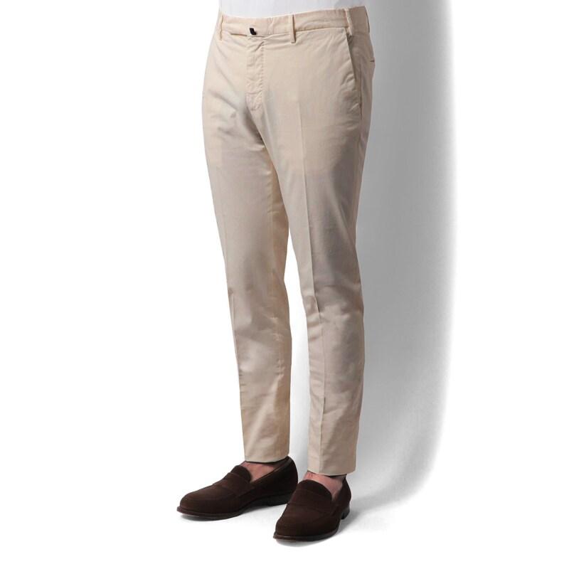 INCOTEX / インコテックス ROYAL BATAVIAガーメントダイコットンストレッチツイルノープリーツパンツ30型/SLIM FIT(1W0030/9098B) （アイボリー）の画像