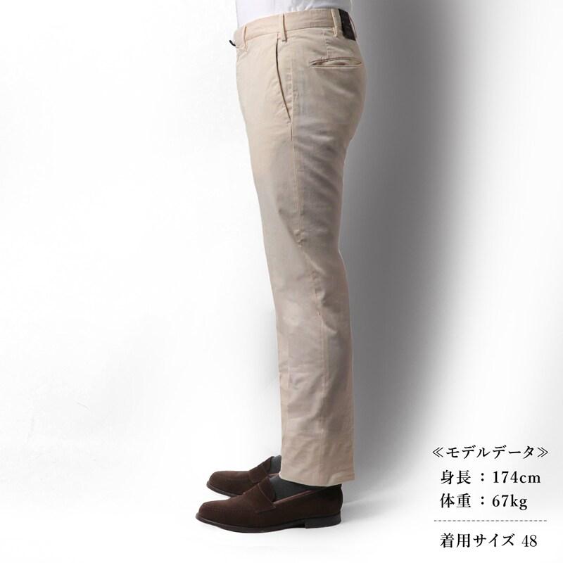 INCOTEX / インコテックス ROYAL BATAVIAガーメントダイコットンストレッチツイルノープリーツパンツ30型/SLIM FIT(1W0030/9098B) （アイボリー）の画像