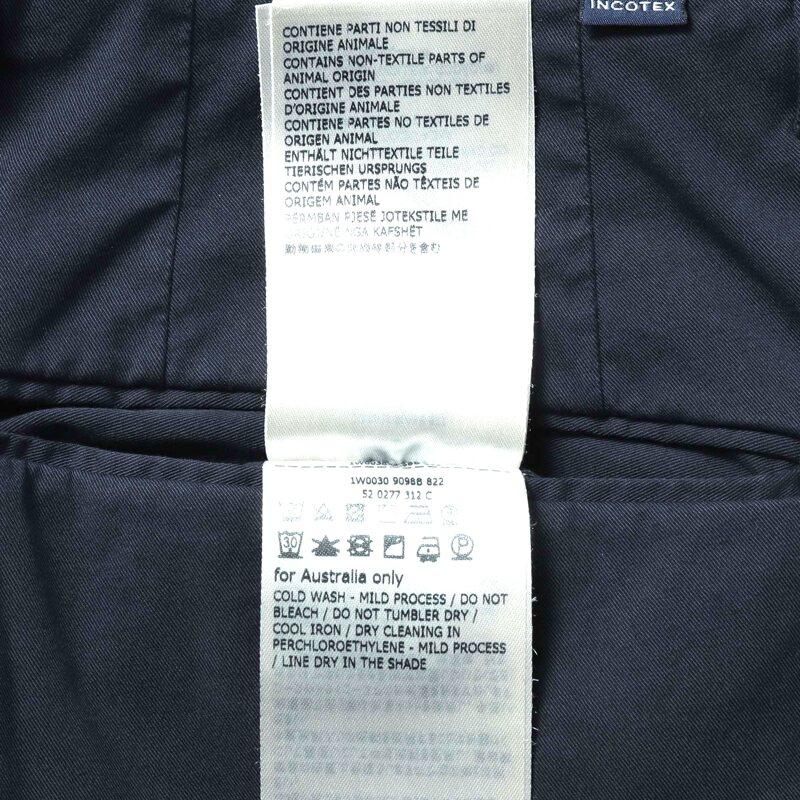 INCOTEX / インコテックス ROYAL BATAVIAガーメントダイコットンストレッチツイルノープリーツパンツ30型/SLIM FIT(1W0030/9098B) （ネイビー）の画像