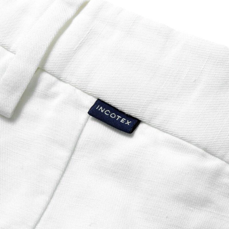 INCOTEX / インコテックス CHINOLINOリネンコットンツイルノープリーツパンツ30型/SLIM FIT(1W0030/9189C) （ホワイト）の画像
