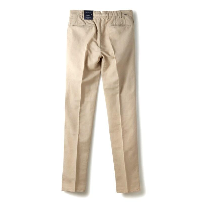 INCOTEX / インコテックス CHINOLINOリネンコットンツイルノープリーツパンツ30型/SLIM FIT(1W0030/9189C) （ベージュ）の画像