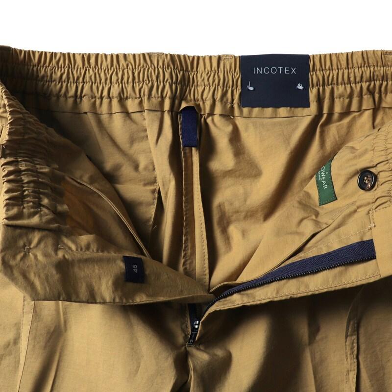 INCOTEX / インコテックス 超軽量撥水コットンナイロン裾ゴムシャーリングパンツTAPERED FIT(1TS023/90455) （オーカー）の画像