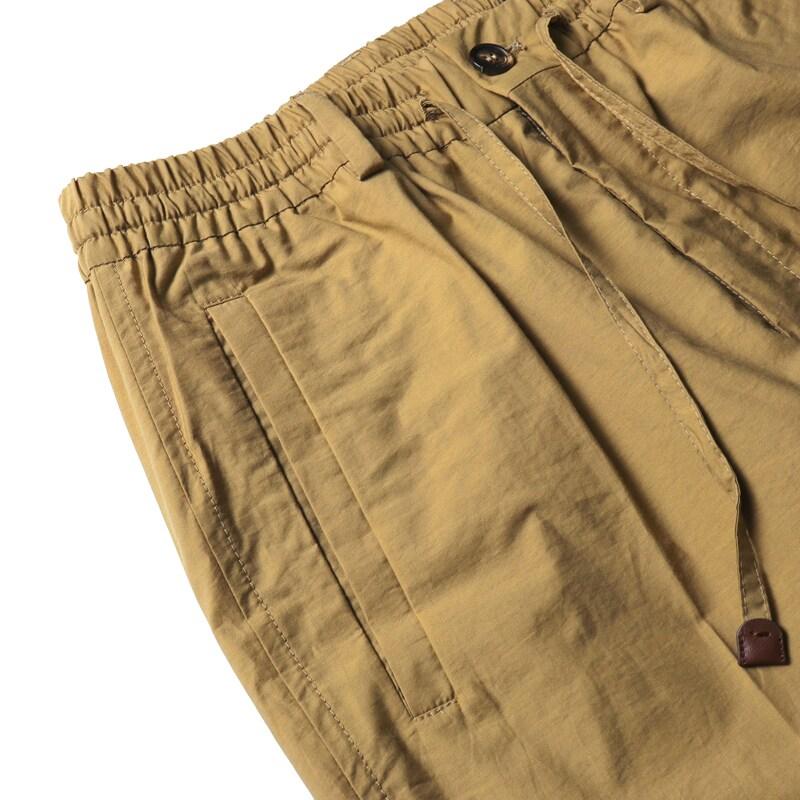 INCOTEX / インコテックス 超軽量撥水コットンナイロン裾ゴムシャーリングパンツTAPERED FIT(1TS023/90455) （オーカー）の画像