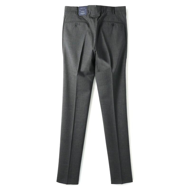 INCOTEX / インコテックス ウールストレッチマイクロ千鳥格子柄1プリーツパンツ31型/SLIM FIT(1T0031/90442) （チャコールグレー）の画像