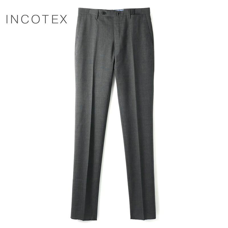 INCOTEX（インコテックス） ウールストレッチマイクロ千鳥格子柄ノー