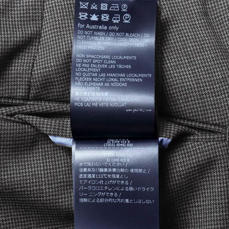 INCOTEX / インコテックス ウールストレッチマイクロ千鳥格子柄ノープリーツパンツ35型/SLIM FIT(1T0035/90442) （チャコールグレー）の画像