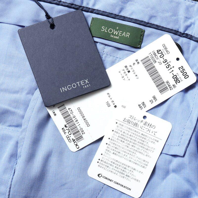 INCOTEX / インコテックス ウールストレッチマイクロ千鳥格子柄ノープリーツパンツ35型/SLIM FIT(1T0035/90442) （チャコールグレー）の画像