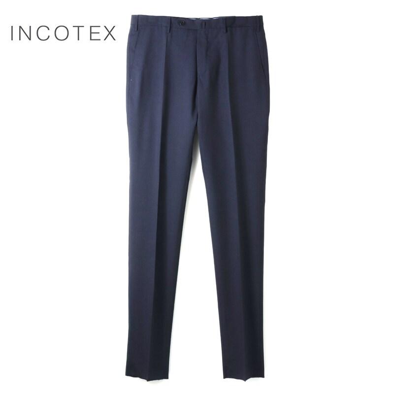 INCOTEX（インコテックス） ウールストレッチマイクロ千鳥格子柄ノー