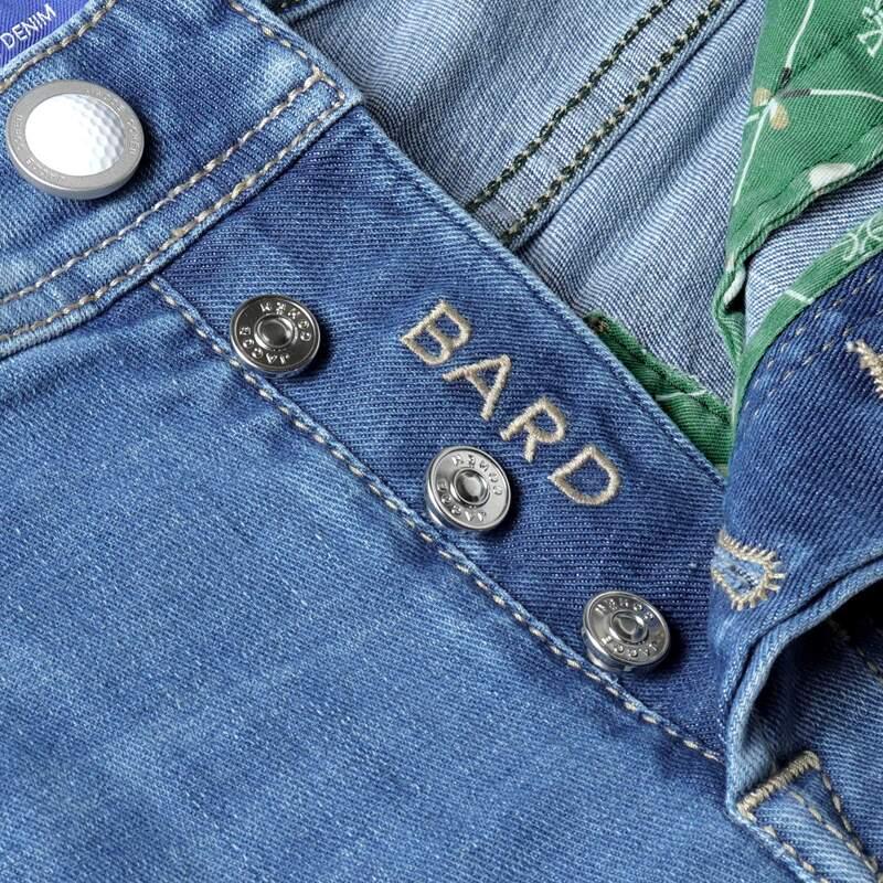 JACOB COHEN / ヤコブコーエン PREMIUM EDITION ウォッシュドコットンストレッチスリムテーパードデニムパンツ(BARD) （ウォッシュドブルー）の画像