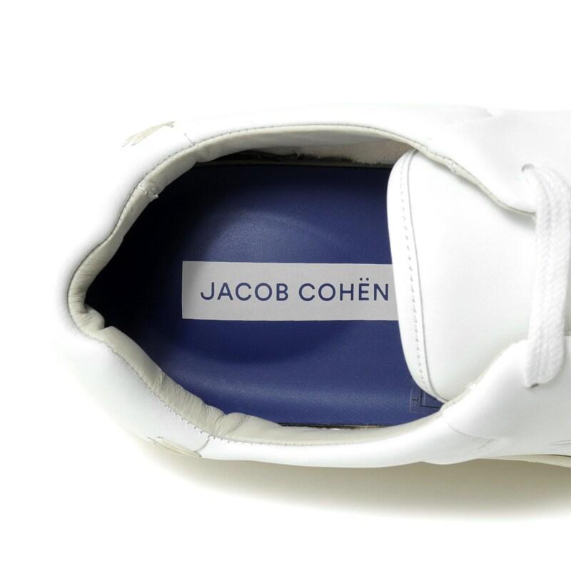JACOB COHEN / ヤコブコーエン スムースレザーレースアップローカットスニーカー(DREAMER) （アッパー：ホワイト ソール：オフホワイト）の画像
