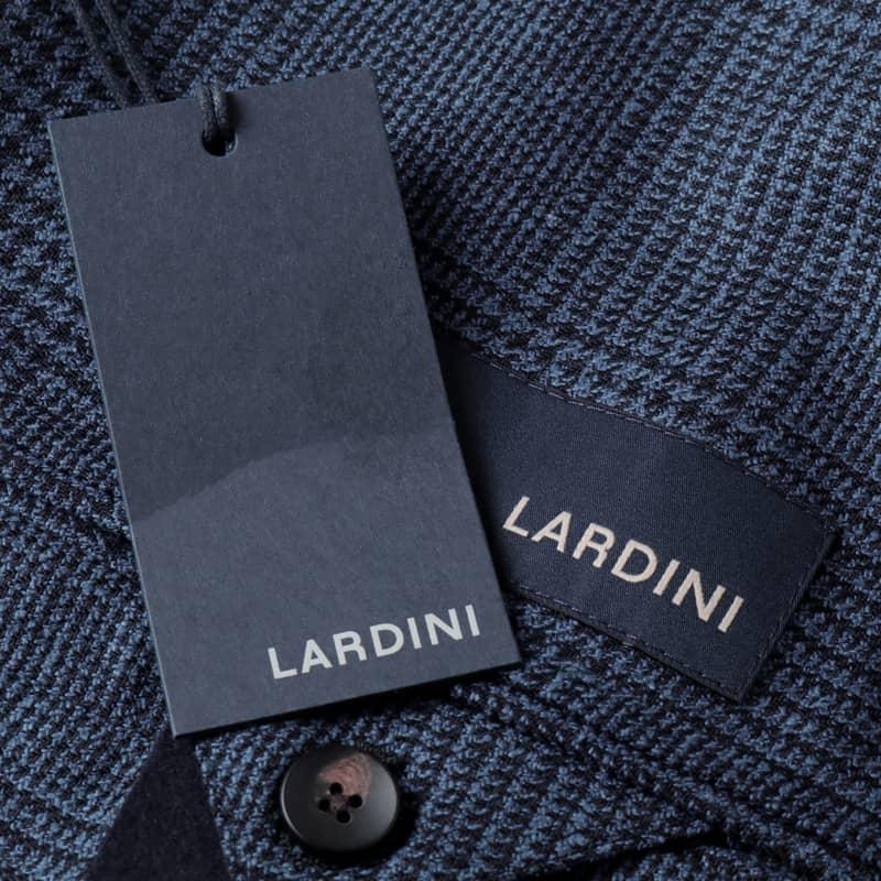 LARDINI / ラルディーニウールシルクサマーツイードグレンチェック柄2Bジャケット(SPECIAL L)（ブルー×ダークネイビー）｜lunedomenica｜10