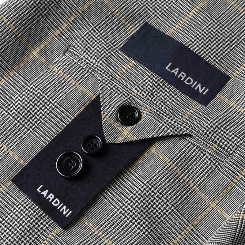 LARDINI（ラルディーニ） サマーウールグレンチェック柄3Bジャケット 