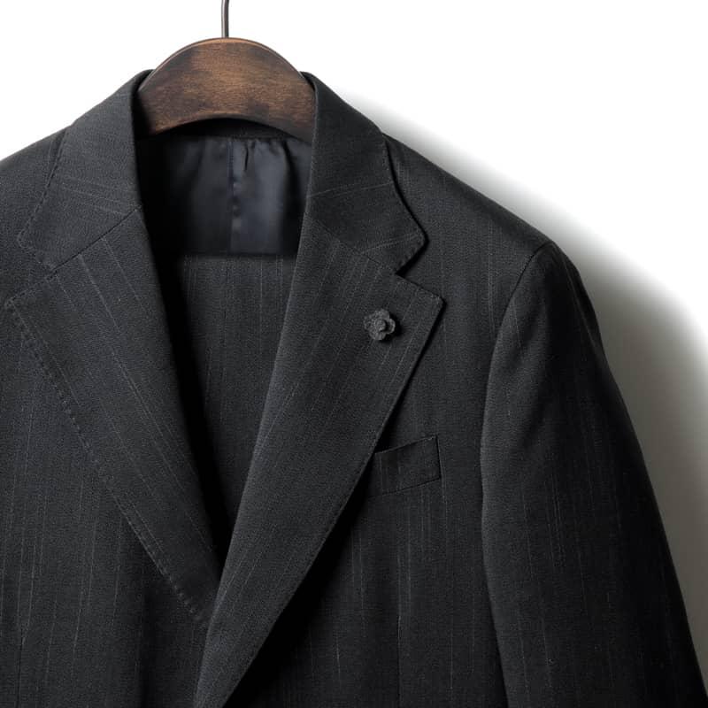 Finamore LARDINI / ラルディーニ ウールシルクウーステッドストライプ 