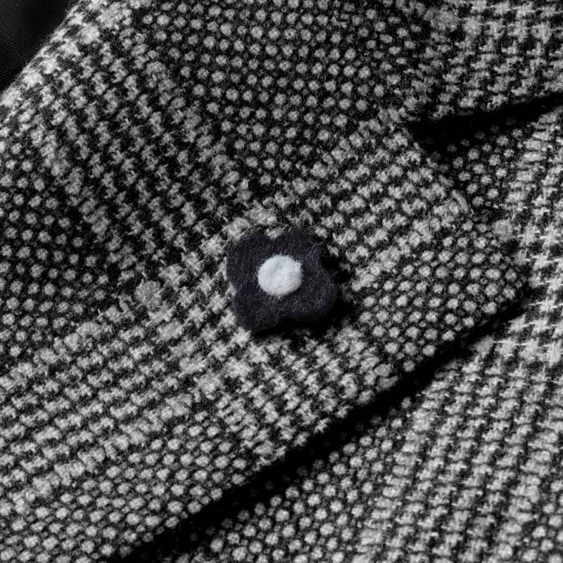 LARDINI グレージャケット ツイード調 グレー フランネル 48 LARDINI グレージャケット ツイード調 グレー フランネル 48