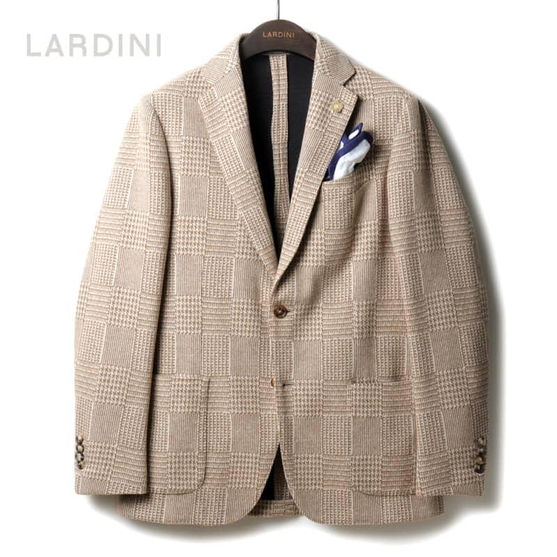 LARDINI / ラルディーニ カシミヤナイロンニットジャージーグレン  