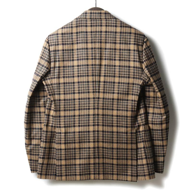 LARDINI（ラルディーニ） ウールライトツイードチェック柄3Bジャケット 