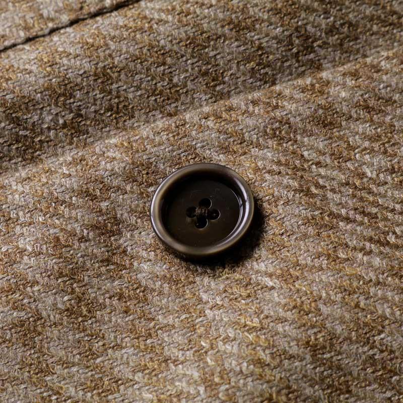 LARDINI / ラルディーニ ZEGNA製ウールシルクリネン千鳥格子柄サマーツイード6Bダブルジャケット(JY6006AE/ADVANCE) （ブラウン×ベージュ）の画像