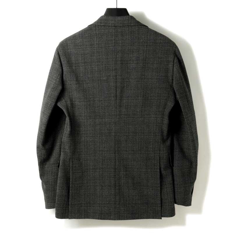 LARDINI / ラルディーニ ADVANCEポリエステルウールストレッチジャカードチェック柄3Bスーツ(JA6106AE/IVSF63407) （グレー×ブラック×ベージュ）の画像