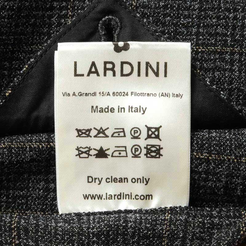LARDINI / ラルディーニ ADVANCEポリエステルウールストレッチジャカードチェック柄3Bスーツ(JA6106AE/IVSF63407) （グレー×ブラック×ベージュ）の画像