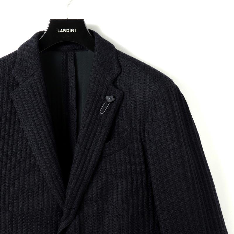 LARDINI（ラルディーニ） LIKNITウールシルクリブ編みニット2B