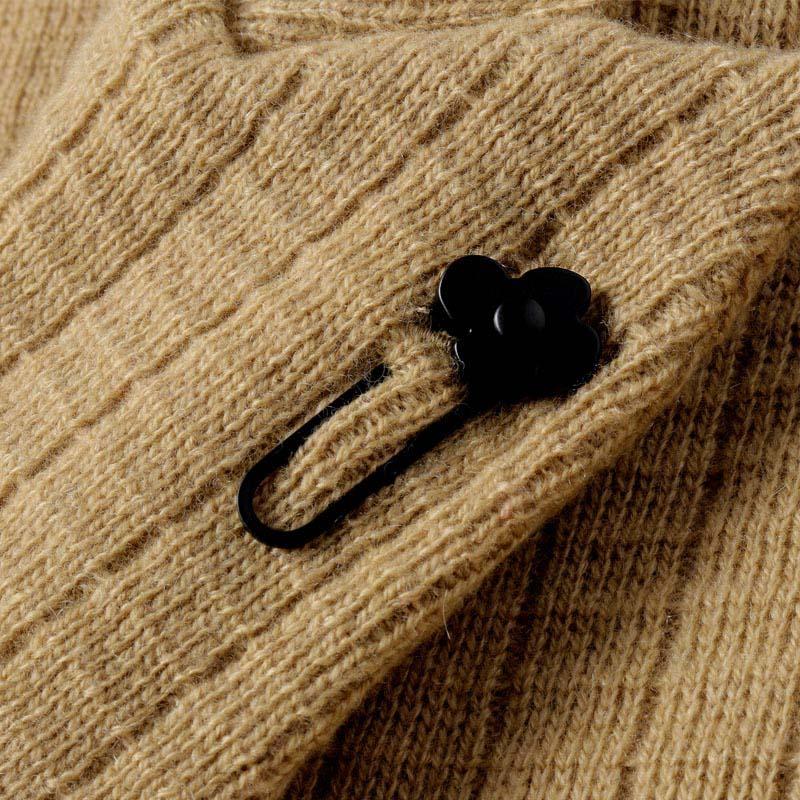 LARDINI / ラルディーニ ウールカシミヤ変則リブ編み6Bダブルニットジャケット(JALJM57/IV63003) （キャメル）の画像