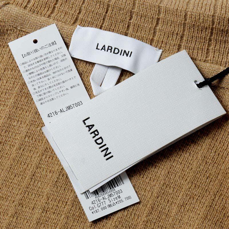 LARDINI / ラルディーニ ウールカシミヤ変則リブ編み6Bダブルニットジャケット(JALJM57/IV63003) （キャメル）の画像