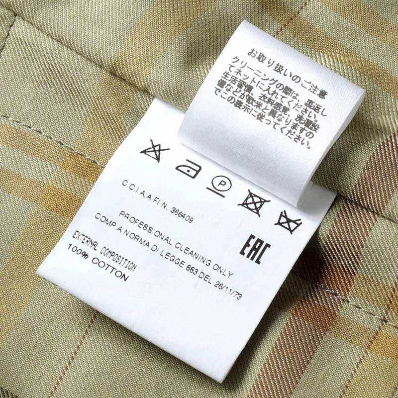 l'impermeabile / リンペルメアビレ 撥水高密度コットンキャンバスステンカラーコート(OLD SIMON) （ベージュ）の画像