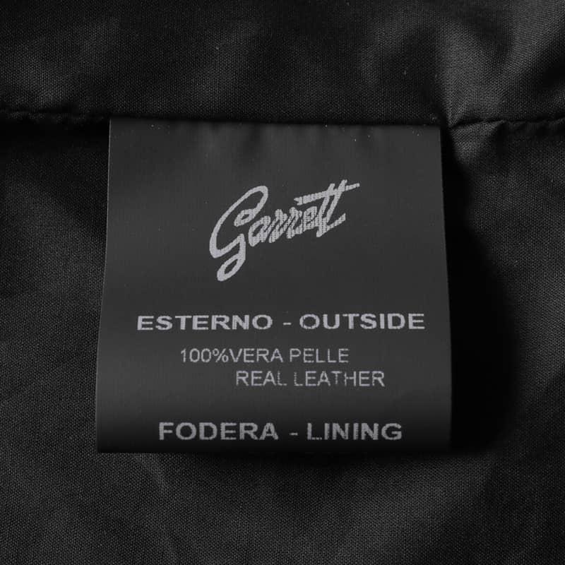 GARRETT（ギャレット） ラムナッパレザースタンドカラージップ